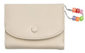 Colorful Beads Tri-Fold Womens Wallet (Beige)