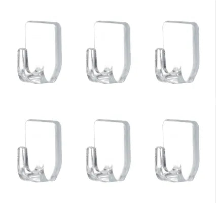 Transparent Small Hooks Set of 6