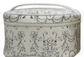 Black and White Floral Pattern Handheld Cosmetic Bag