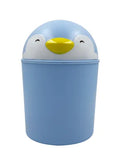 Mini Family Desktop Trash Can (Pen Pen)(Blue)