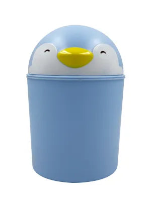 Mini Family Desktop Trash Can (Pen Pen)(Blue)