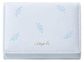 Leaf Short Tri-Fold Women's Wallet(Light Blue)