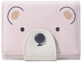 Bear Buckle Short Tri-Fold Women's Wallet(Light Pink)