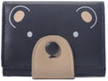 Bear Buckle Short Tri-Fold Women's Wallet(Black)