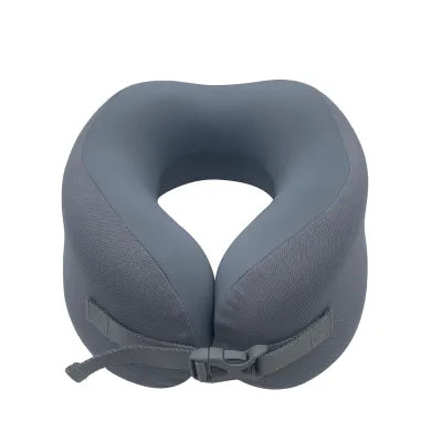 Memory Foam Neck Pillow with Buckle(Gray)