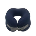 Memory Foam Neck Pillow with Buckle(Navy)