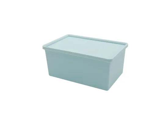 Macaron Series Desktop Storage Organizer with Lid (S) (Blue)