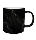 Black and White Series Marble Pattern Ceramic Cup (440mL)(Black)