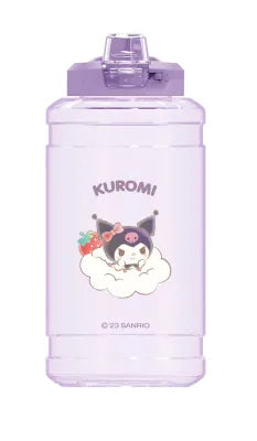 Sanrio characters Strawberry collection Plastic Bottle with Auto Flip Lid (Kuromi)