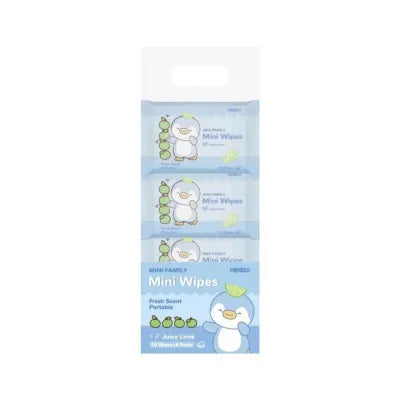 MINI FAMILY Mini Wipes 10 Wipes??8 Packs(Juicy Lime)