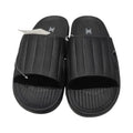 Classic Striped Mens Bathroom Slippers(Black, 41-42)