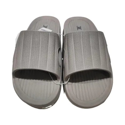 Classic Striped Mens Bathroom Slippers(Grey, 43-44)