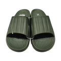 Classic Striped Mens Bathroom Slippers(Olive, 43-44)