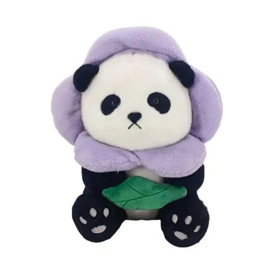 Miniso Cute Panda Plush Toy 25CM (Purple Flower)