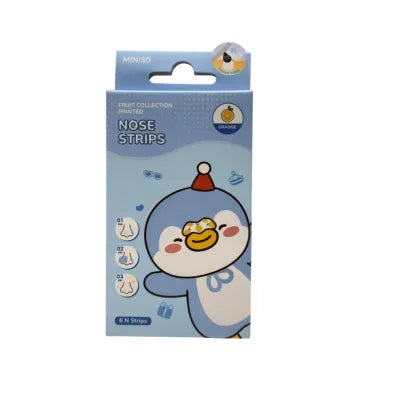 Miniso Fruit Collection Printed Nose Strips 6 Sheets(Orange)