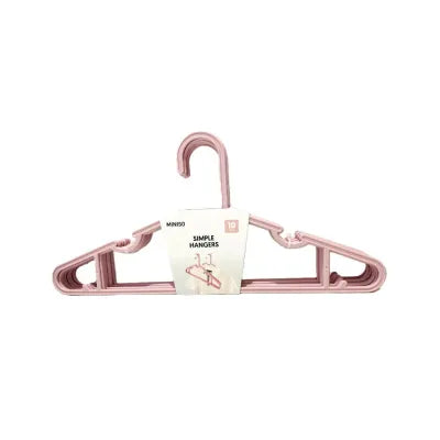 Miniso Simple Hangers 10 PCS(Pink)