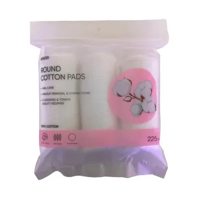 Miniso Round Cotton Pads 225 Sheets(White)