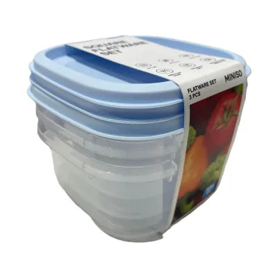 Miniso Square Flatware set 3pieces 300ML(Blue)
