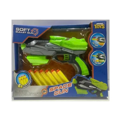 Miniso Space Gun with 6 Darts(Green)