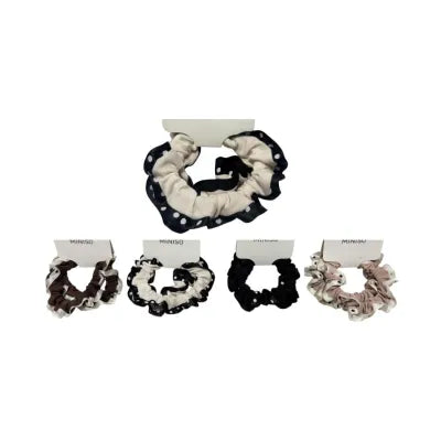 Miniso Polka Dot Series Hair Scrunchies(2 pcs)