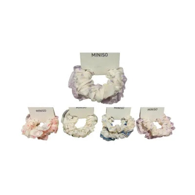 Miniso Lace Series Colorful Hair Scrunchies(2 pcs)