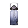 Gradient Color Plastic Bottle with Handle 1000mL(Black White)