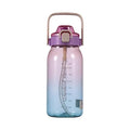 Gradient Color Plastic Bottle with Handle 1000mL(Pink Blue)