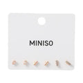 Shiny Series 6-Piece Versatile Stud Earrings