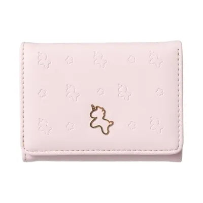 Womens Unicorn Small Trifold Wallet(Light Pink)
