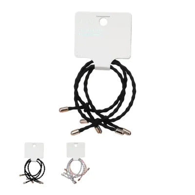Basic Series 4-Pack Gold Buckle Bow Hair Ties (Mixed)
