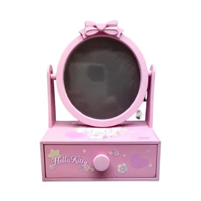 Hello Kitty Flower Language Mini Drawer Organizer with Mirror