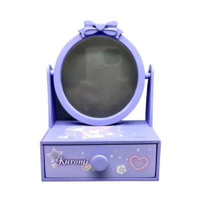 Kuromi Flower Language Mini Drawer Organizer with Mirror