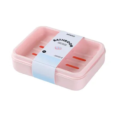 Simple Style 2 Compartment Soap Holder (Pink)