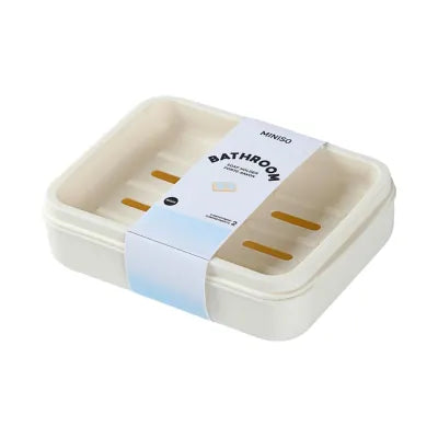 Simple Style 2 Compartment Soap Holder (Beige)