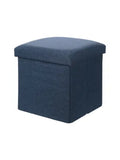 Square Folding Ottoman Storage Box (Blue)