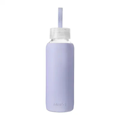 Glass Bottle with Silicone Cover 300mL(Purple)