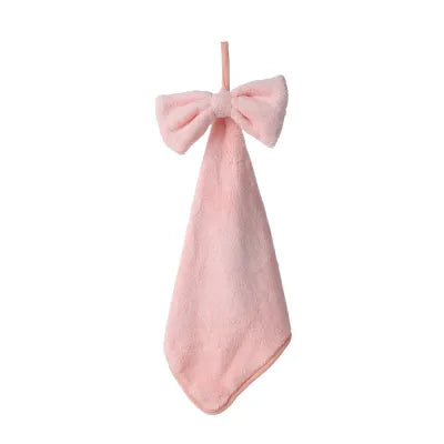 Pink Bowknot Hand Towel