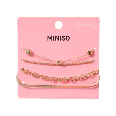 Heart Series Chain Bracelets (4 pcs)