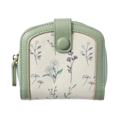 Floral Series Zip-Around Women's Wallet(Light Green)
