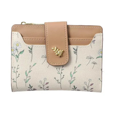 Floral Series Zip Women's Wallet(Apricot)