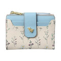 Floral Series Zip Women's Wallet(Light Blue)