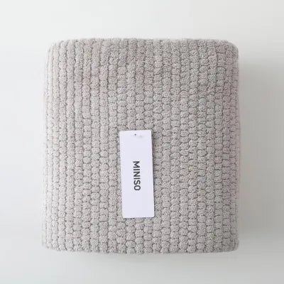 Classic Plain Jacquard Bath Towel(Gray)