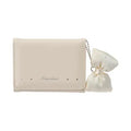 Bowknot Tri-Fold Women's Wallet (Beige)