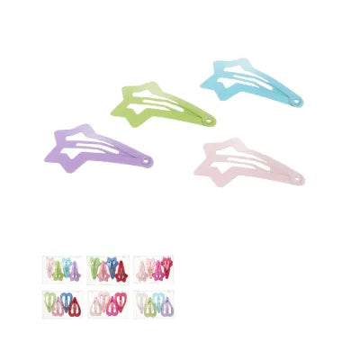 4cm Five-Pointed Star Hair Clips (12 pcs)