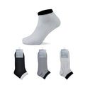 Classic Contrast Color Odor Control Mens Ankle Socks 3 Pairs (Basic Colors)