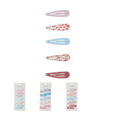 Kids' Stylish Waterdrop Shape Hair Clips (10 pcs, 4cm)