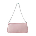 Solid Color Shoulder Bag with Chain (Pink)