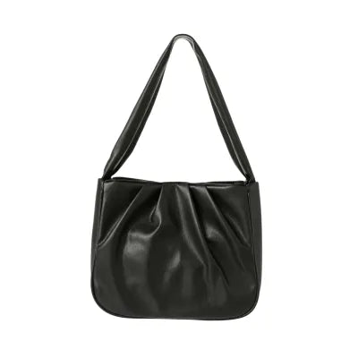 Pleated Shoulder Bag(Black)