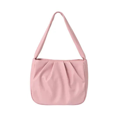 Pleated Shoulder Bag(Light Pink)