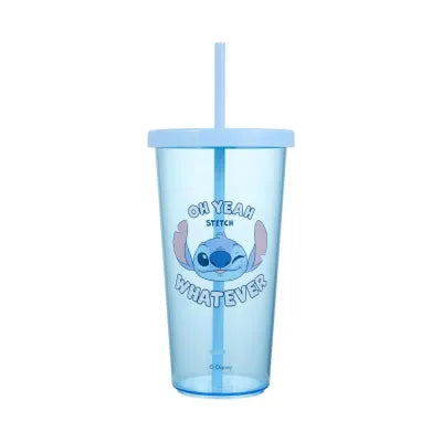 Disney Lilo & Stitch Collection Plastic Tumbler with Straw (600mL)(Stitch)